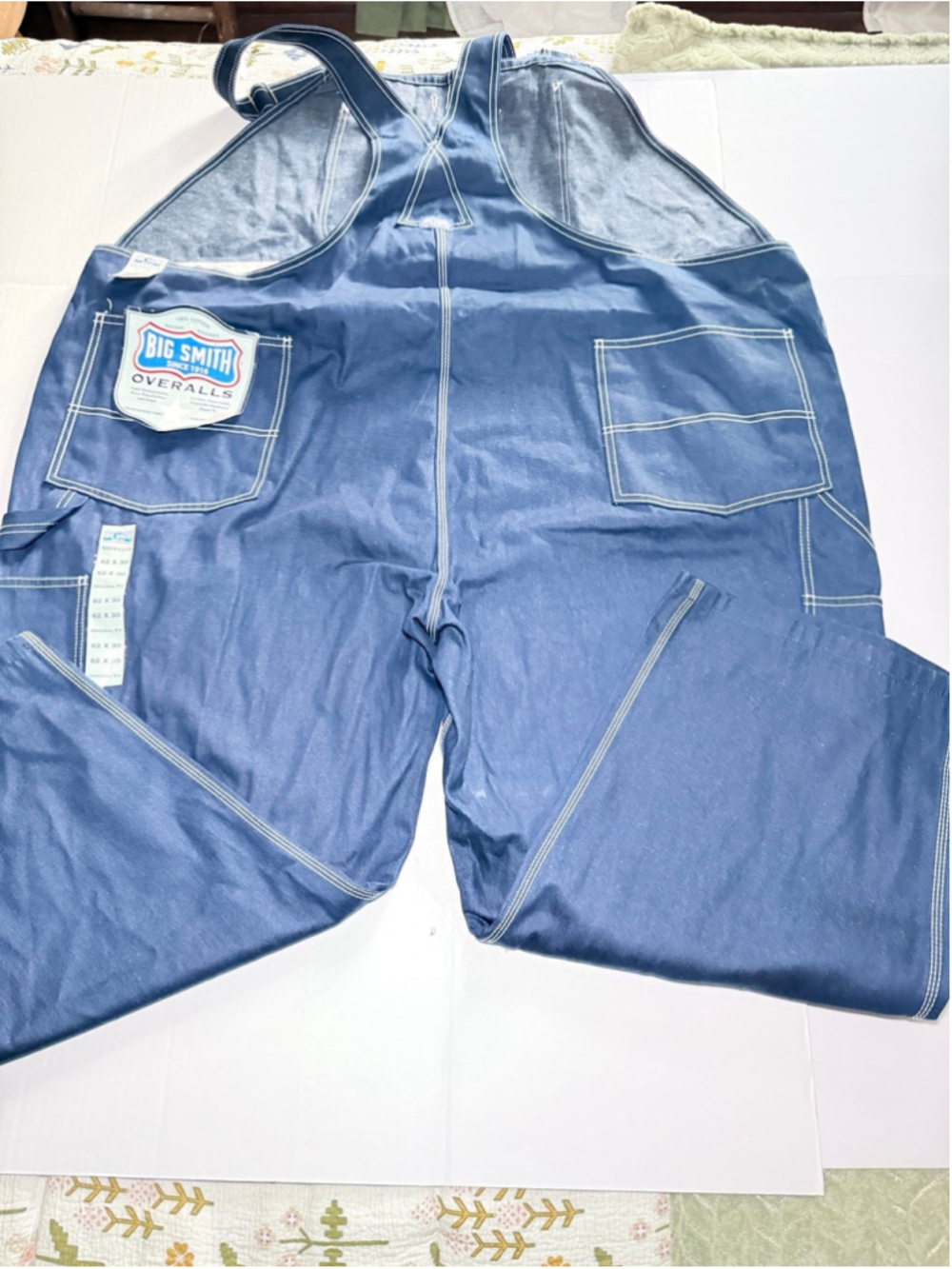 Big Smith blue denim bib overalls. NWT 62x30 #bigmen #workwear #farm - Picture 2 of 5